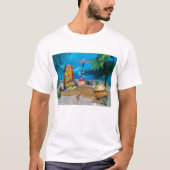 Dragon barbu au T-shirt des hommes de plage (Devant)