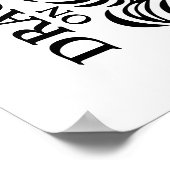 Dragon bij vuur poster (Hoek)