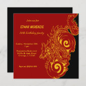 Dragon Birthday Kaart (Voorkant / Achterkant)