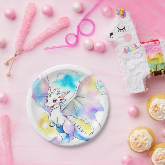 Dragon Birthday Papieren Bordje (Feest)