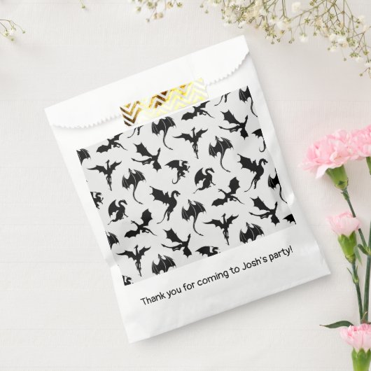 Dragon Birthday Party Bedankzakje (Gezegeld)