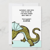 Dragon Birthday Party Kaart (Achterkant)