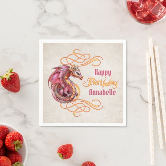 Dragon Birthday Party Servet (Insitu)