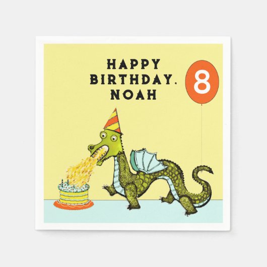 Dragon Birthday Servetten (Voorkant)