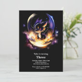Dragon Birthday Uitnodiging (Staand voorkant)