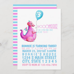 Dragon Birthday Uitnodiging