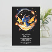 Dragon Birthday Uitnodiging (Staand voorkant)