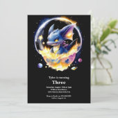 Dragon Birthday Uitnodiging (Staand voorkant)