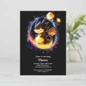 Dragon Birthday Uitnodiging (Staand voorkant)
