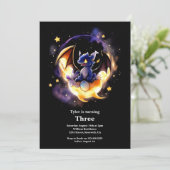 Dragon Birthday Uitnodiging (Staand voorkant)