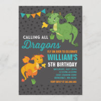 Dragon Birthday Uitnodiging Ridders & Draken Party