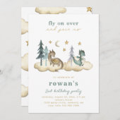 Dragon Birthday Uitnodiging | Uitnodiging tot het  (Voorkant / Achterkant)