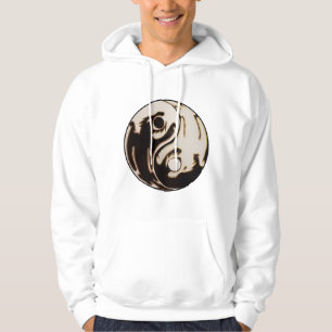 Dragon Black en White Yin Yang Hoodie