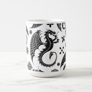 Dragon Black Shape Tattoo Stijl Koffiemok