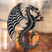 Dragon Black Shape Tattoo Stijl Raamsticker (Vel 2)