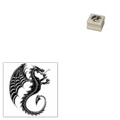 Dragon Black Shape Tattoo Stijl Rubberstempel (Gestempeld)