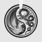 Dragon blanc et noir Phoenix Yin Yang (devant)