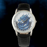 Dragon bleu<br><div class="desc">Libérez la puissance du temps avec cette montre exquise, avec un design de dragon bleu méticuleusement travaillé, symbolisant la force et la sagesse. Entourée d'un cadre argenté élégant et complétée par une bracelet en cuir noir luxueuse, cette garde-temps n'est pas seulement un instrument de précision mais aussi un chef-d'oeuvre d'art....</div>