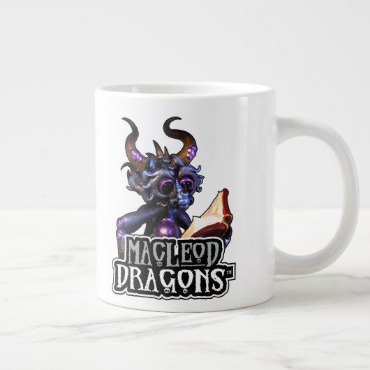 Dragon bleu 20oz de DM. Tasse enorme (Droite)