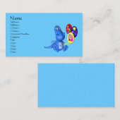 Dragon Bleu Avec Ballons Carte de visite (Devant / Derrière)