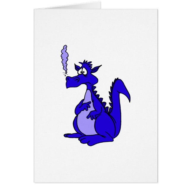 Dragon bleu avec fumée (Devant)