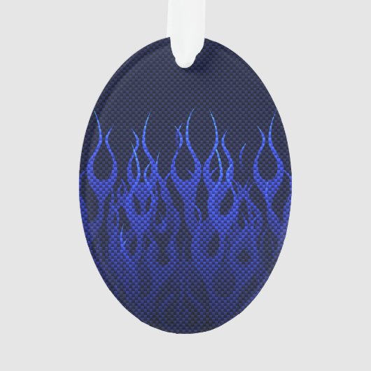 Dragon Bleu dans Chrome Carbon course flammes (dos)