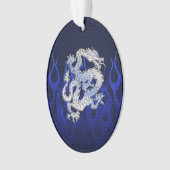 Dragon Bleu dans Chrome Carbon course flammes (devant)