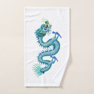 Dragon bleu pour la serviette de canotage de