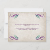 Dragon Bloemen bruiloft Bedankkaart (Achterkant)