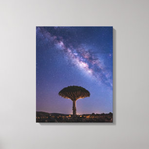 Dragon Blood Tree Melkweg Canvas Oude Natuur Afdruk