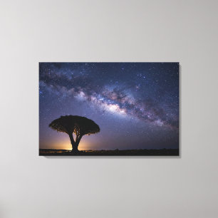 Dragon Blood Tree Melkweg Canvas Oude Natuur Afdruk