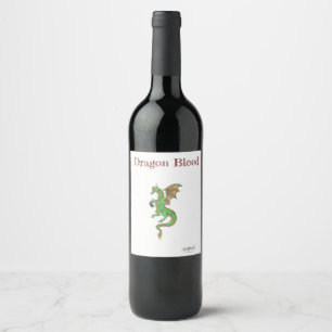 Dragon Blood Yin Yang grappige liefde schattige re Wijn Etiket