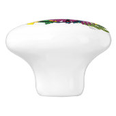 Dragon Blue Vlinder Bloemen Keramische Knop (Zijkant)