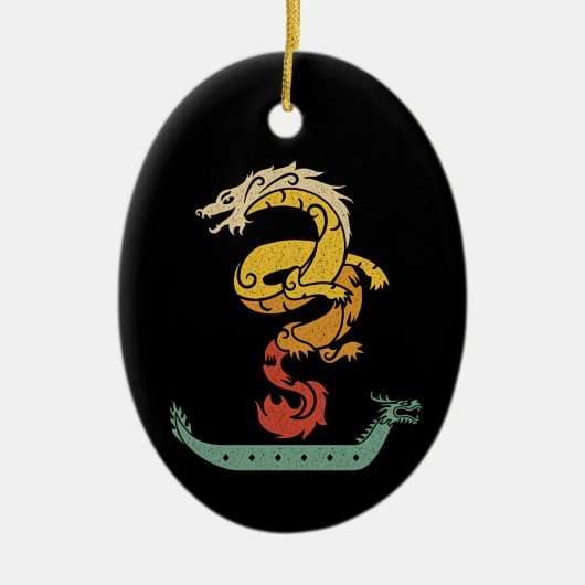 Dragon Boat Paddling  kijk Keramisch Ornament (Voorkant)