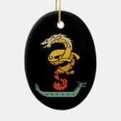 Dragon Boat Paddling  kijk Keramisch Ornament (Achterkant)