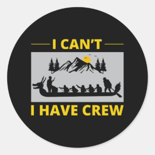 Dragon Boat Racing Crew Paddlers Water Sport Ronde Sticker