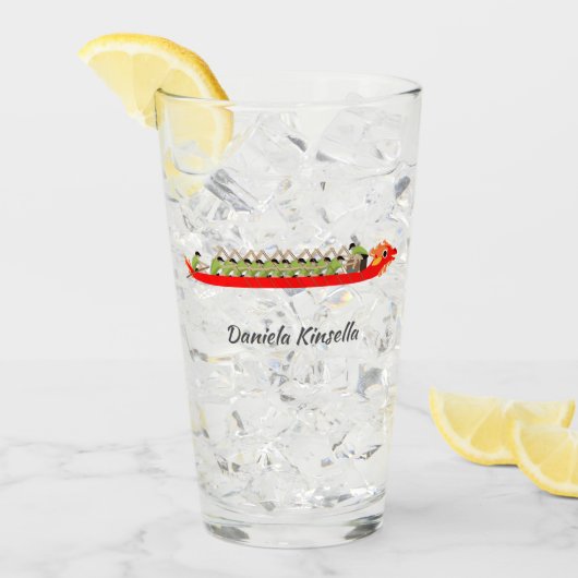 Dragon Boat Racing Glas (Voorkant ijs)
