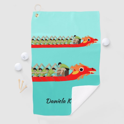 Dragon Boat Racing Golfhanddoek (Insitu)