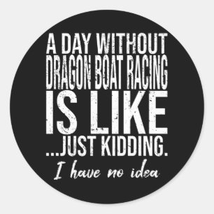Dragon Boat Racing Grappig idea Ronde Sticker