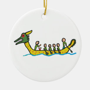 Dragon Boat Racing Keramisch Ornament