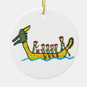 Dragon Boat Racing Keramisch Ornament