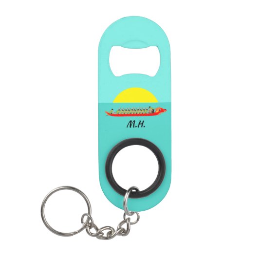 Dragon Boat Racing Mini Flessenopener (Voorkant)