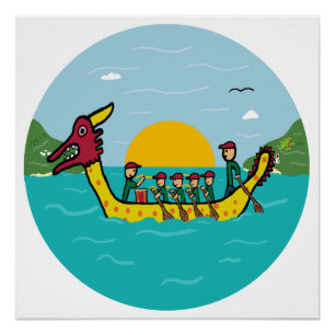 Dragon Boat Racing Perfect Poster