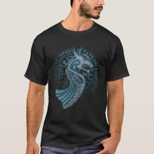Dragon Boat Runes Cirkel Noors Kompas Viking Fan T-shirt