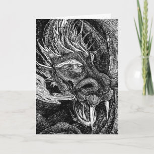 Dragon "Bonne chance !" carte de voeux