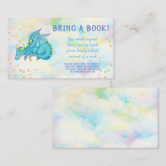 Dragon Book Request Baby shower Enclosure Kaart (Voorkant / Achterkant)