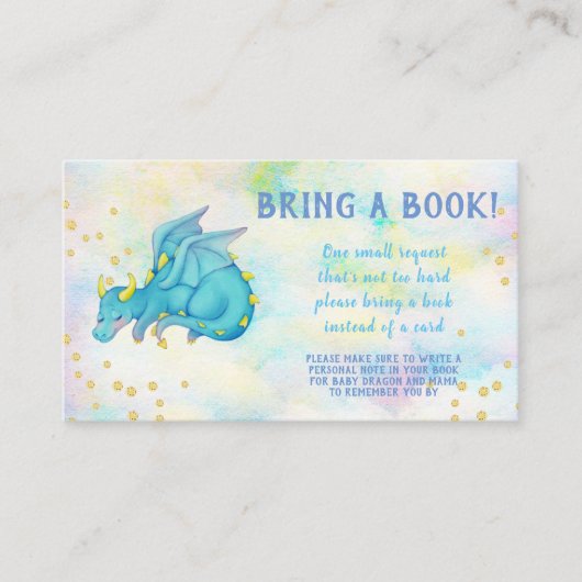 Dragon Book Request Baby shower Enclosure Kaart (Voorkant)