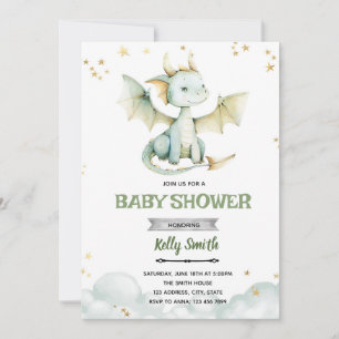 Dragon Boy baby shower uitnodiging