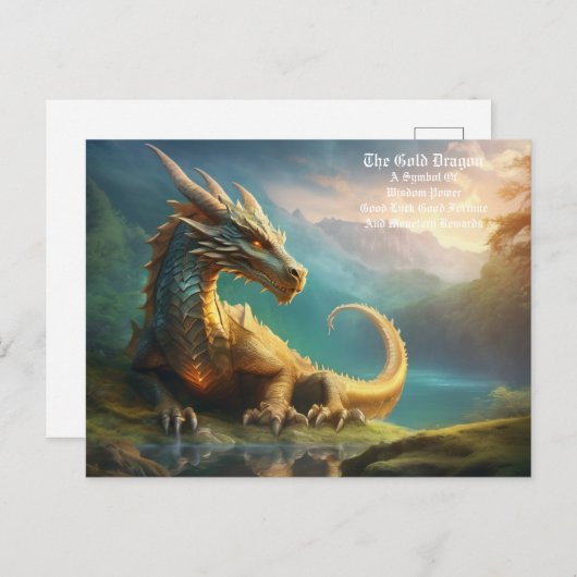 Dragon Briefkaart (Voorkant / Achterkant)