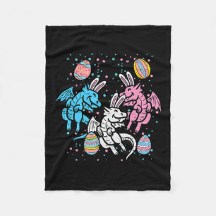 Dragon Bunnies Paaseieren Leuke Mannen Vrouwen Kin Fleece Deken